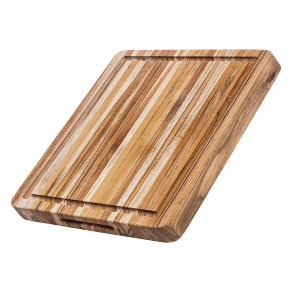 Teak Haus Teak Cutting and serving board with a rink of juice, 40.5x30.5x3.8 Th105