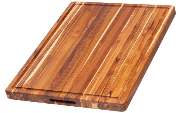 Teak Haus Teak Cutting and serving board with juice trille, 61x46x3.8 cm Th108