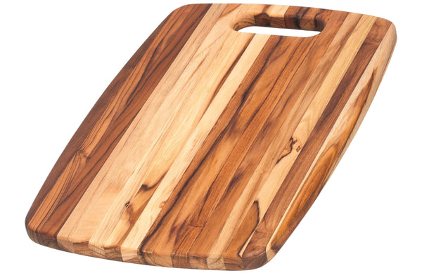 Teak house cutting and serving board teak with handle, 46x30.5x1.9 cm Th518