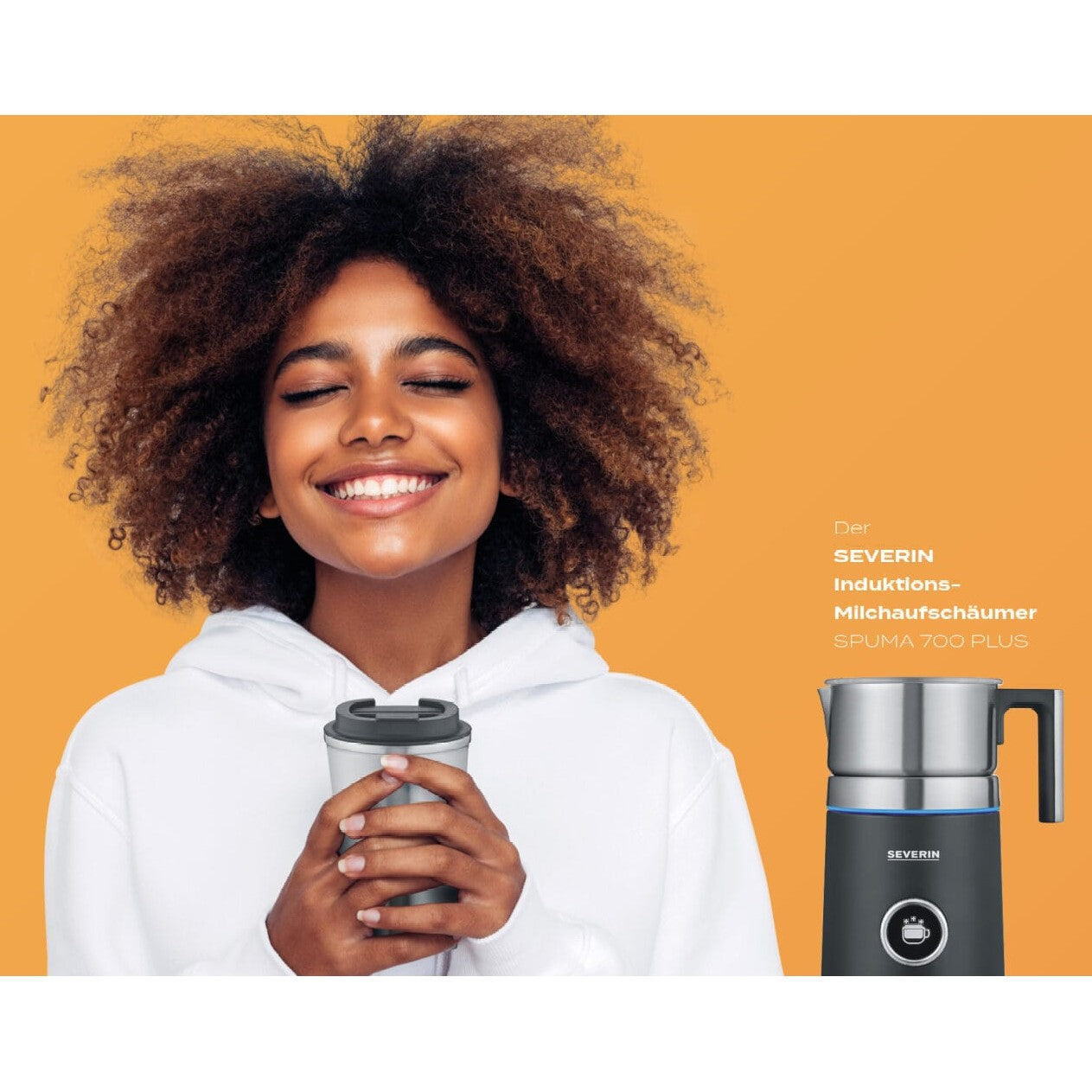 Severin Milchaufschäumer SM3587 schwarz/edelstahl auch für vegane Milch