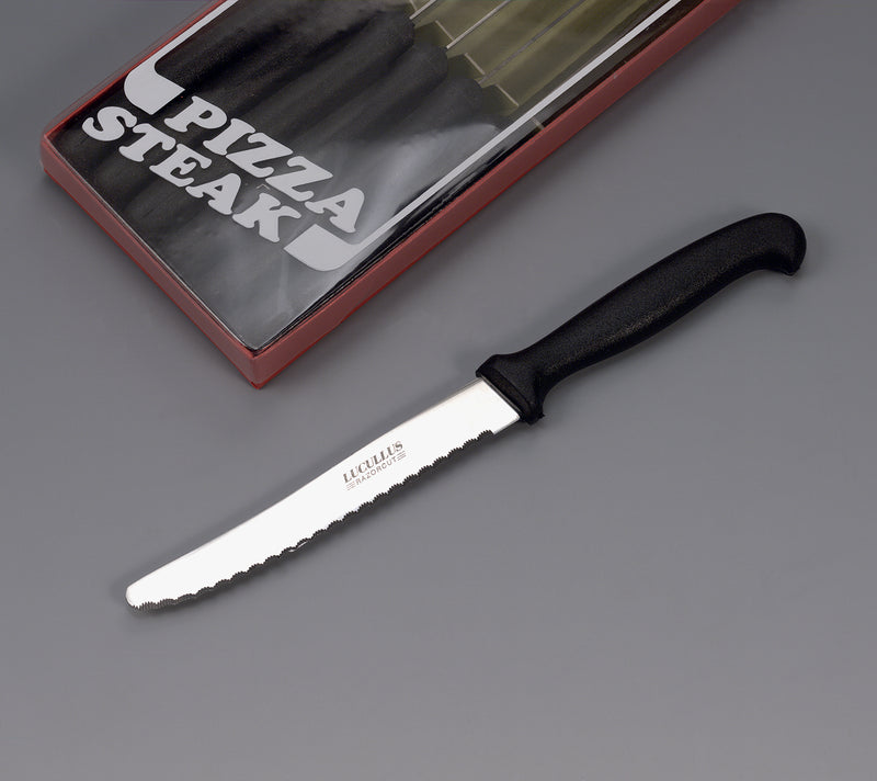 Schwarz Pizzamesser Lucullus Pizzamesser Griff Polypropylen schwarz