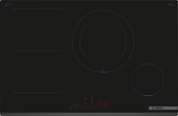 BOSCH Kochfeld Serie 6, Induktionskochfeld, 80 cm, Rahmenlos aufliegend