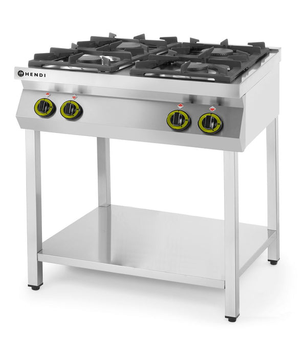 HENDI Gaskocher Kitchen Line 4-flammig offener Unterbau Kitchen Line
