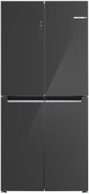 Bosch cooling / freezer combination series 4, multi-door, glass front, 189.5 x 85.5 cm, gray