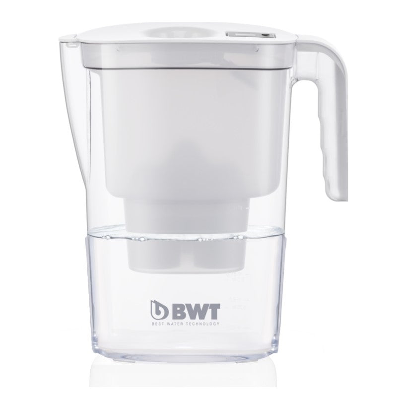 BWT Tischwasserfilter Set - Vida White Krug, 12 Magnesium Kartuschen, Eiswürfelform