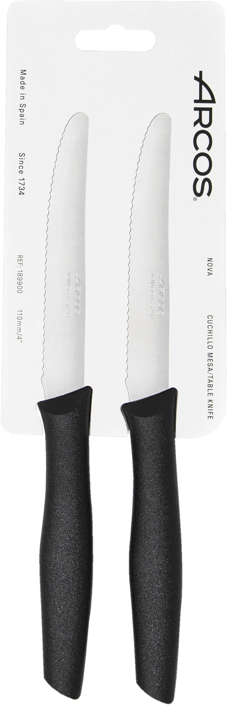 Arcos Messerset Steak Wellenschliff 11 cm 2 Stück