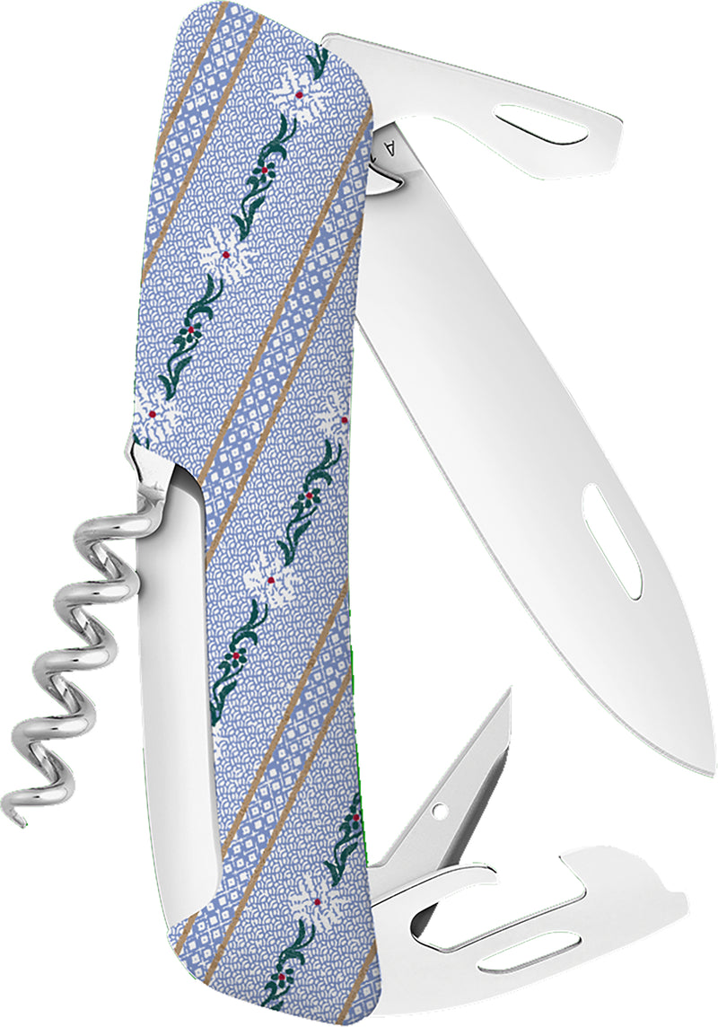 SWIZA Schneidwerkzeuge Taschenmesser Edelweiss Blau Small