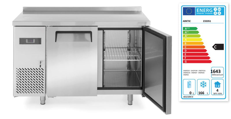 HENDI Tiefkühltisch zweitürig Kitchen Line 220L