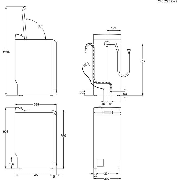 Electrolux Waschmaschine Toplader WAGL4T500, 7kg