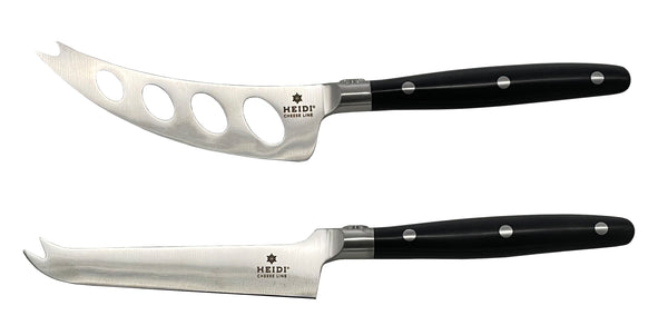 Heidi Cheese Line Käsemesser 2er Set von Käsemessern mit Edelweiss-Kropf - Inhalt: 1 x Weichkäsemesser + 1 x Käsemesser Universal