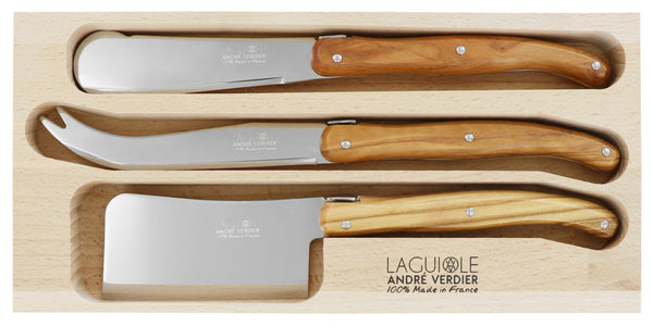 Laguiole Käsemesser 3er Set Käse Olivenholz
