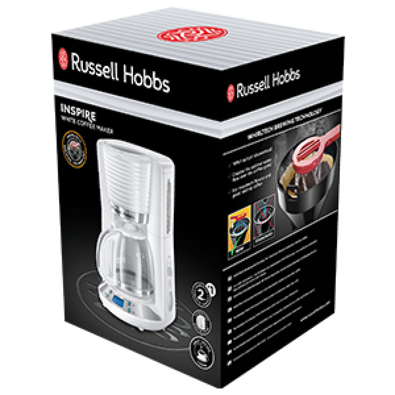 RUSSELL HOBBS Kaffeemaschine 24390-56 Inspire White Glas-