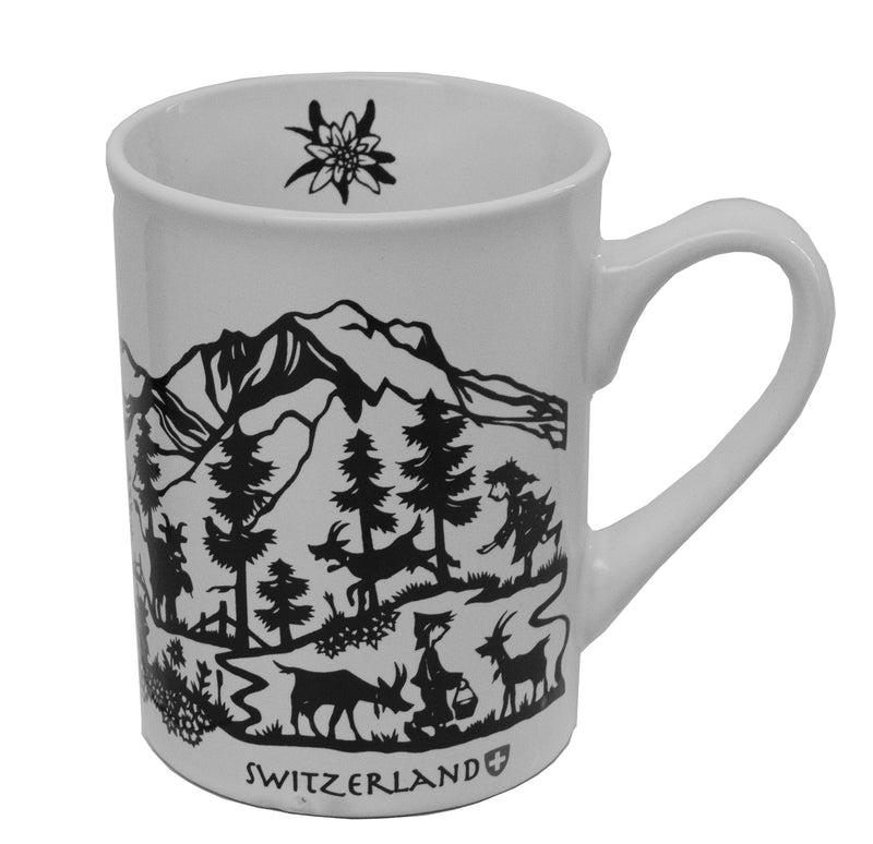 Heidi Cheese Line Glas CUT Tasse weiss 350 Ml