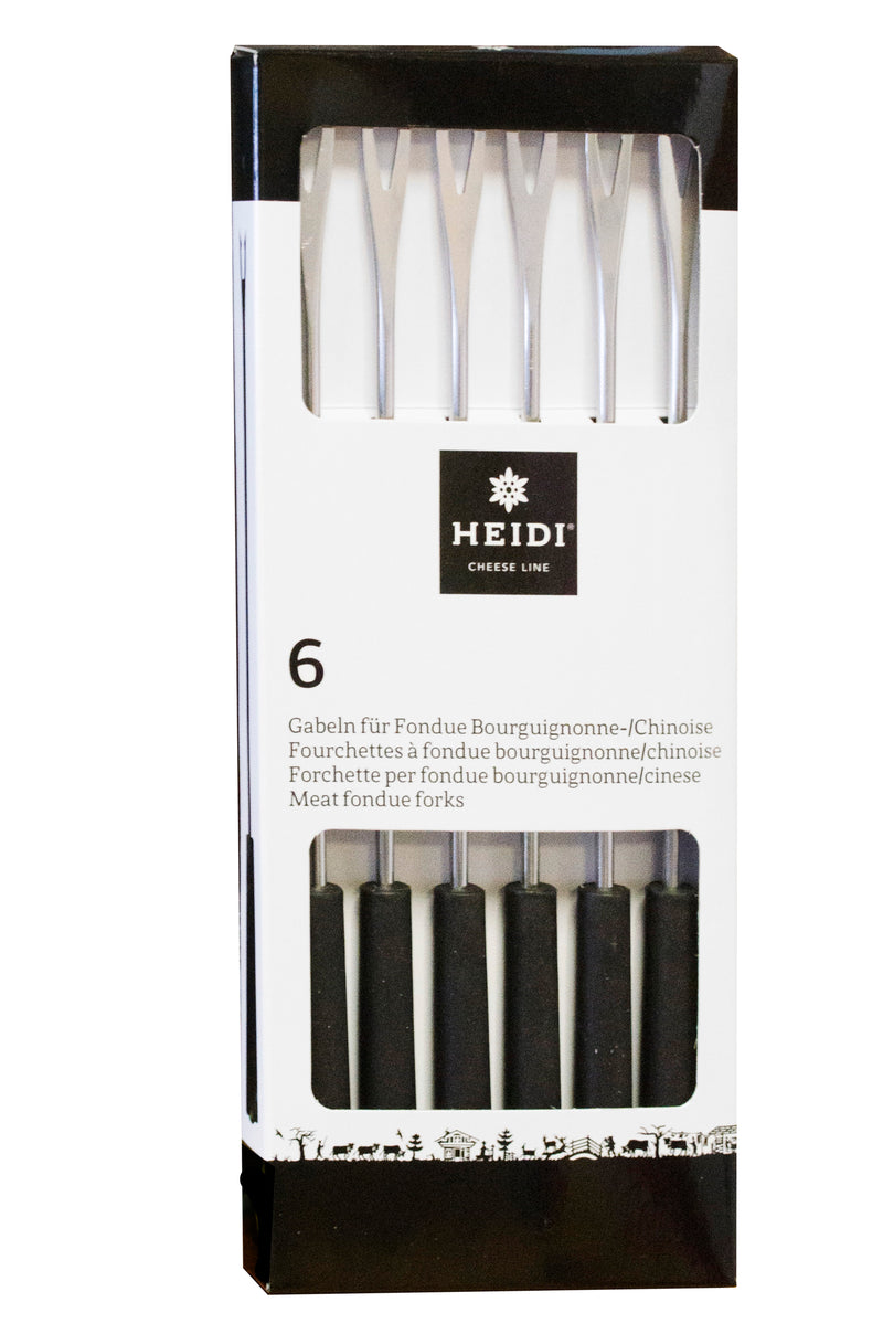 Heidi Cheese Line Zubehör Garnitur 6 Stk. Fonduegabeln Polypropylen schwarz