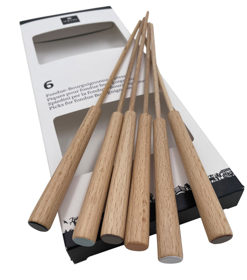 Heidi Cheese Line Besteck 6 Fondue-Bourguignonne-Spiessli aus Buche FSC