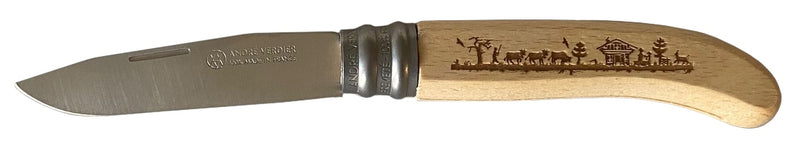Heidi Cheese Line Messer Alpen Klappmesser N°8 Buche