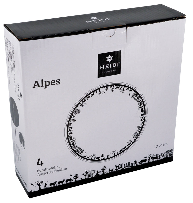 Heidi Cheese Line Zubehör ALPES set 4 Fondueteller