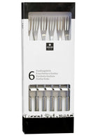 Heidi Cheese Line Accessories Garnitur 6 Fonduegabeln Grip Chrome Steel Matt