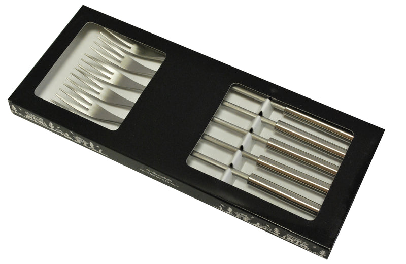 Accessori per linea di formaggio Heidi Garnitur 6 FondUegabeln Grip Chrome Steel Matt