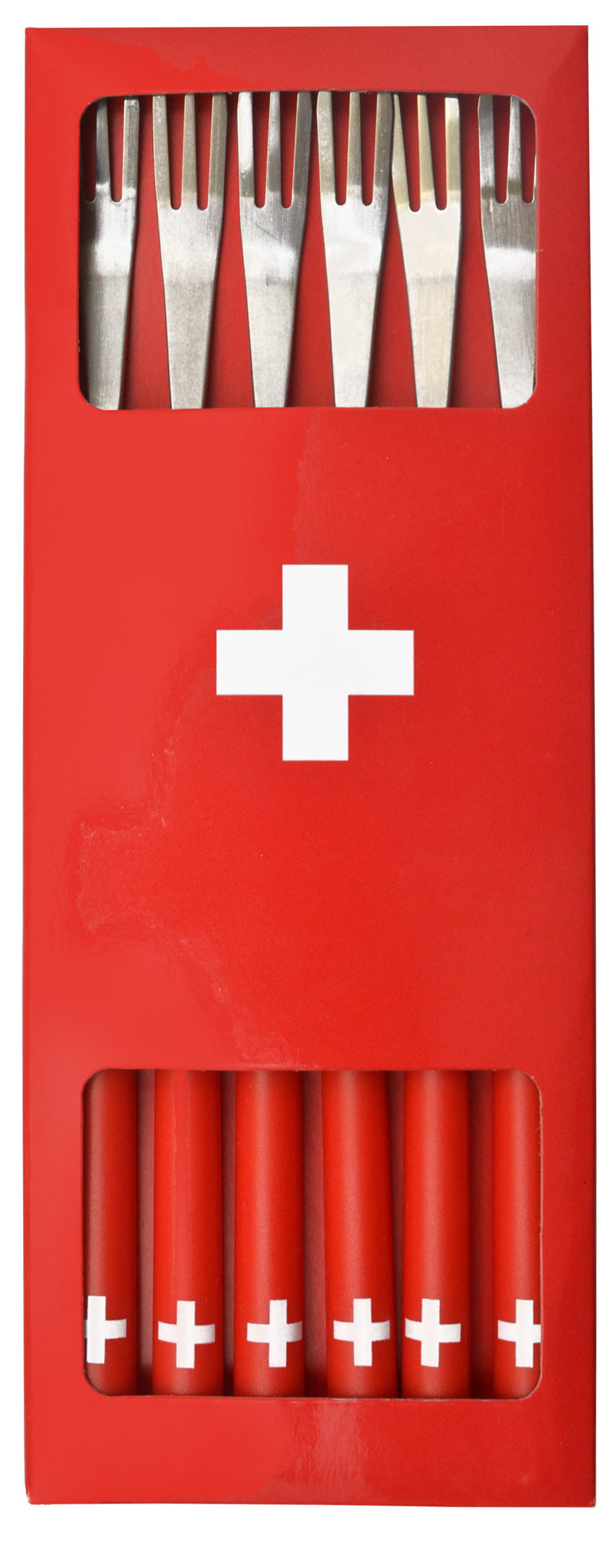 Heidi Cheese Line Zubehör CH-Kreuz Fonduegabeln 6 Stück
