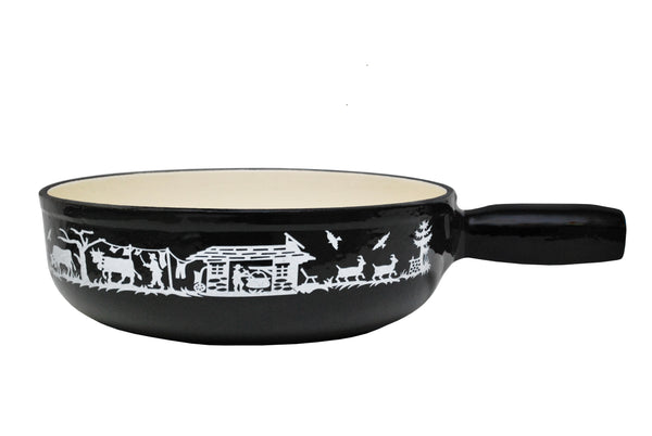 Heidi Cheese Line Zubehör Alpes Caquelon Guss schwarz Ø 23 cm