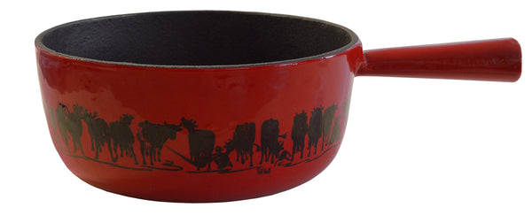 Heidi Cheese Line Zubehör Pat Von N Caquelon Guss rot, innen schwarz Ø 20 cm