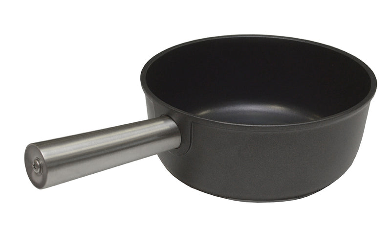 Accessori per linee di formaggio Heidi Caquelon realizzato in alluminio nero Ø 21 cm, h 90 mm 2,4 lt.