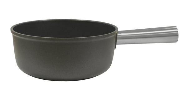 Accessori per linee di formaggio Heidi Caquelon realizzato in alluminio nero Ø 21 cm, h 90 mm 2,4 lt.