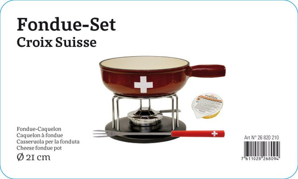 Heidi Cheese Line Zubehör Croix-CH Fondue-Set 9-tlg Bc 21 cm