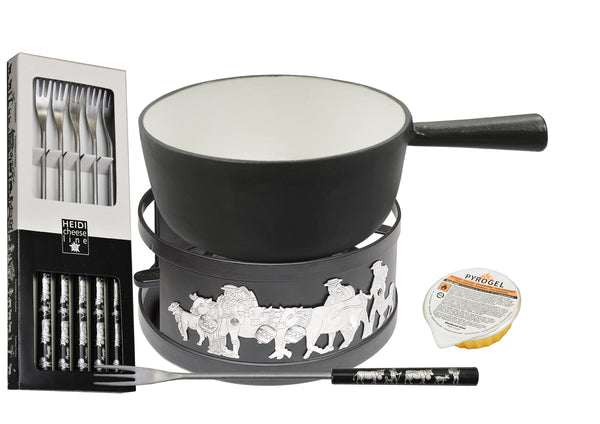 Heidi Cheese Line Zubehör SILVER APP.Fondue-Set 9-tlg BC