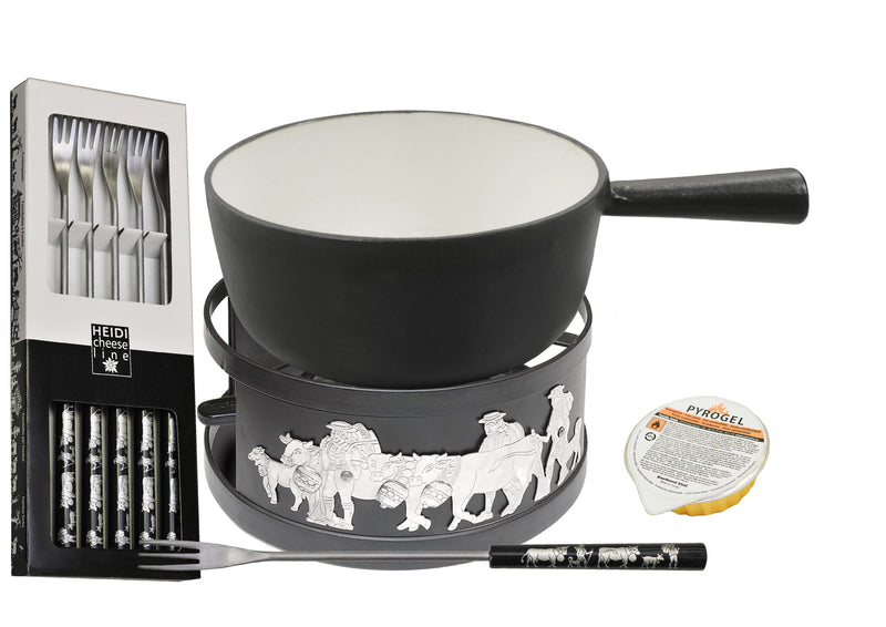 Heidi Cheese Line Zubehör SILVER APP.Fondue-Set 9-tlg BC