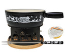 Heidi Cheese Line Fondue Alpes Fondue-Set 9-tlg schwarz 23 cm