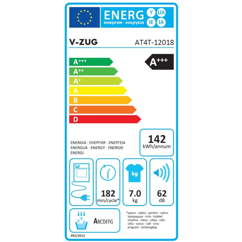 Sèche-linge en V-Train 7kg Adorate Séchage L V4000