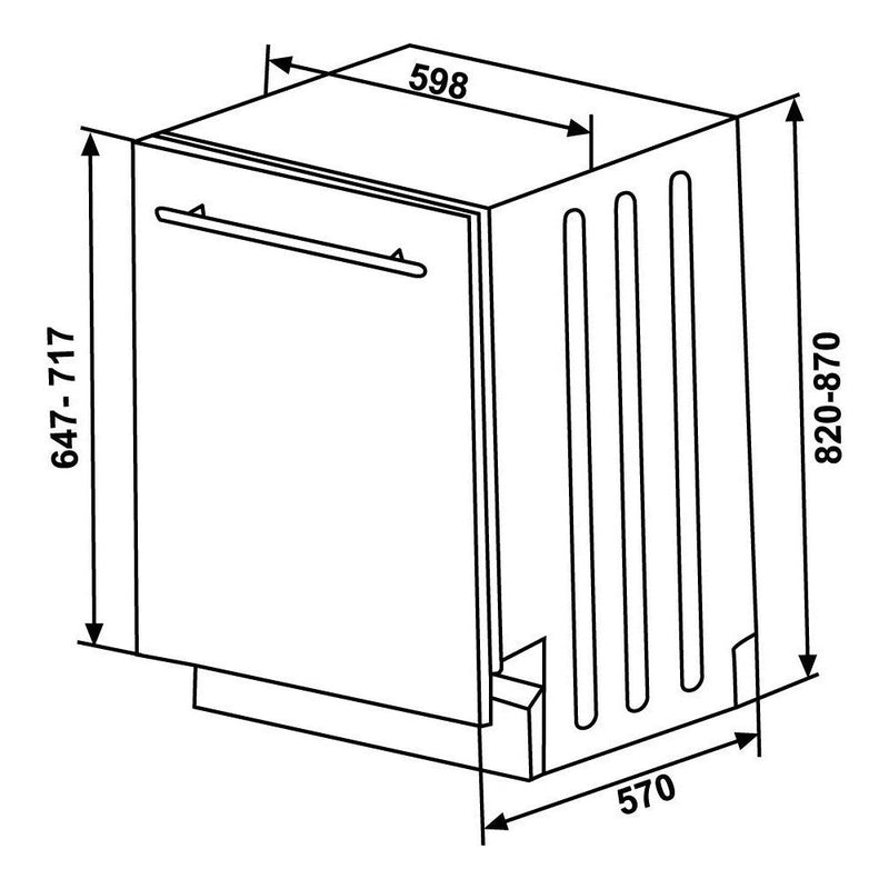 Sharp Geschirrspüler QW-NI25I44BX 60cm, B-Klasse