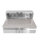 HENDI Pizzatisch mit Granitarbeitsfläche, zweitürig