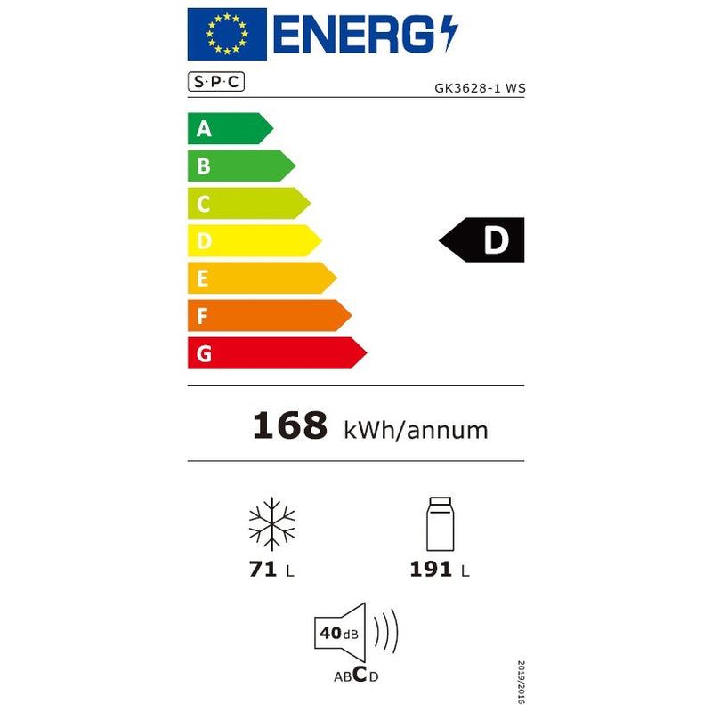 SPC Combinazione cool / congelatore GK3628-1 Classe D, 262 L, 5-J Garanzia