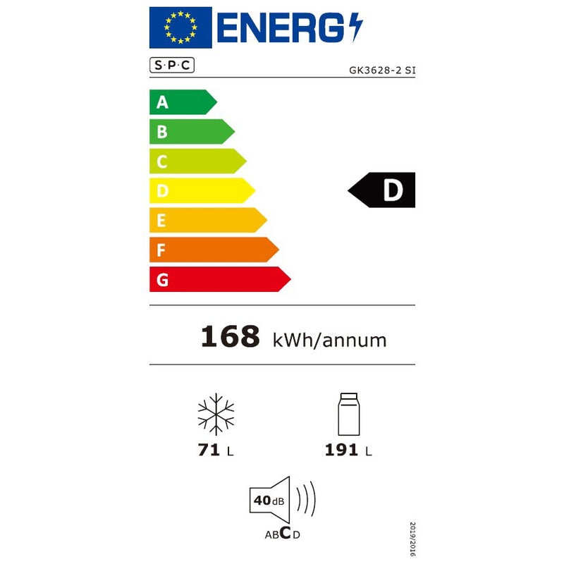 SPC Refrigerator GK3628-2 D-Class, 262 L, 5-J guarantee