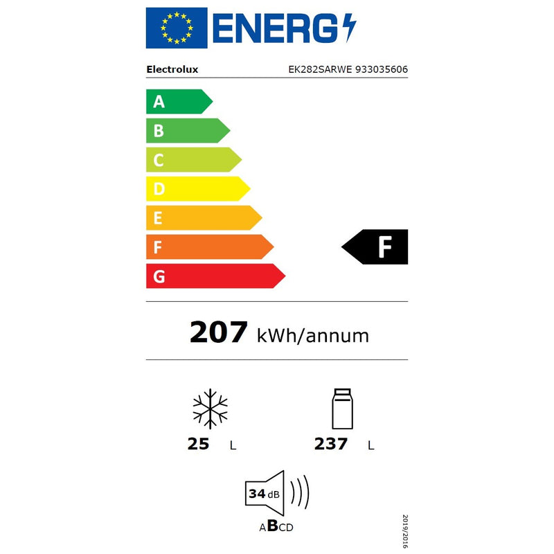 Réfrigérateur d'installation d'Electrolux Ek282Sarwe