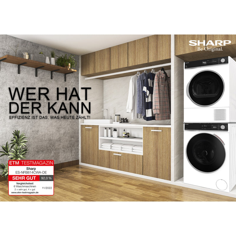 Sharp Waschturm Set 8kg, AA3, A/A+++