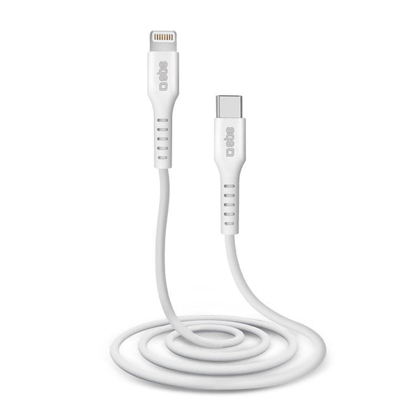 SBS Charge Cable USB -C - Lightning, blanc