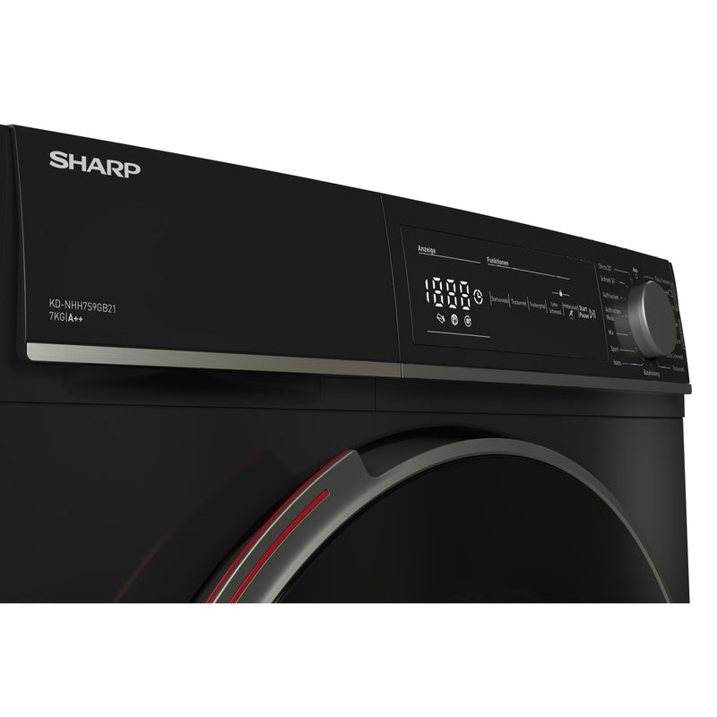 Sharp Dryer Taute 7kg, KD-NH7S9GB21-DE, A ++, Black