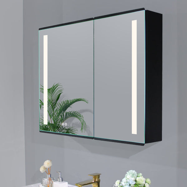 Spa Solutions LED Spiegel Mirrora mit Schrank 75 cm x 65 cm