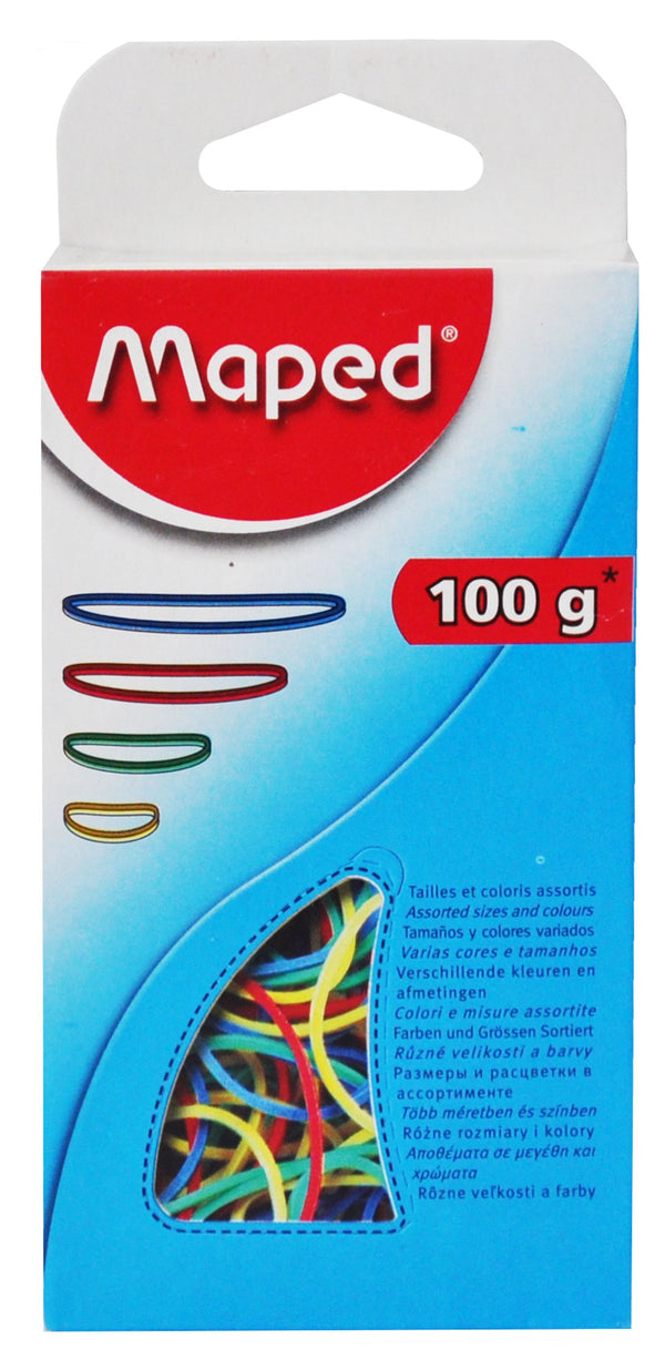 Maped Büro / Papeterie Gummiringe farbig sortiert 100g