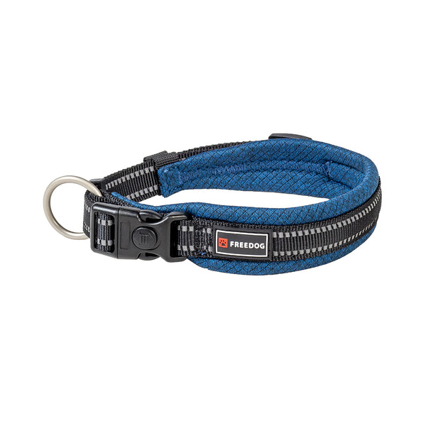 Freedog Halsband Nylon Shiva blau L