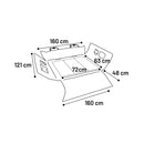 Flamingo dog da trasporto di auto coperta trunk 160x121cm