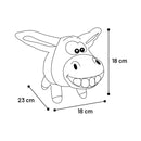 Giocattoli per cani fenicotteri peluche giocattolo asino grigio