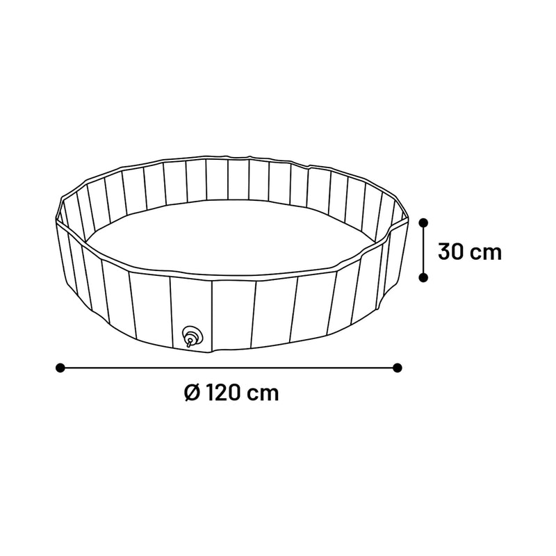Flamingo Hund zu Hause Schwimmbad Splash rund Ø 120cm