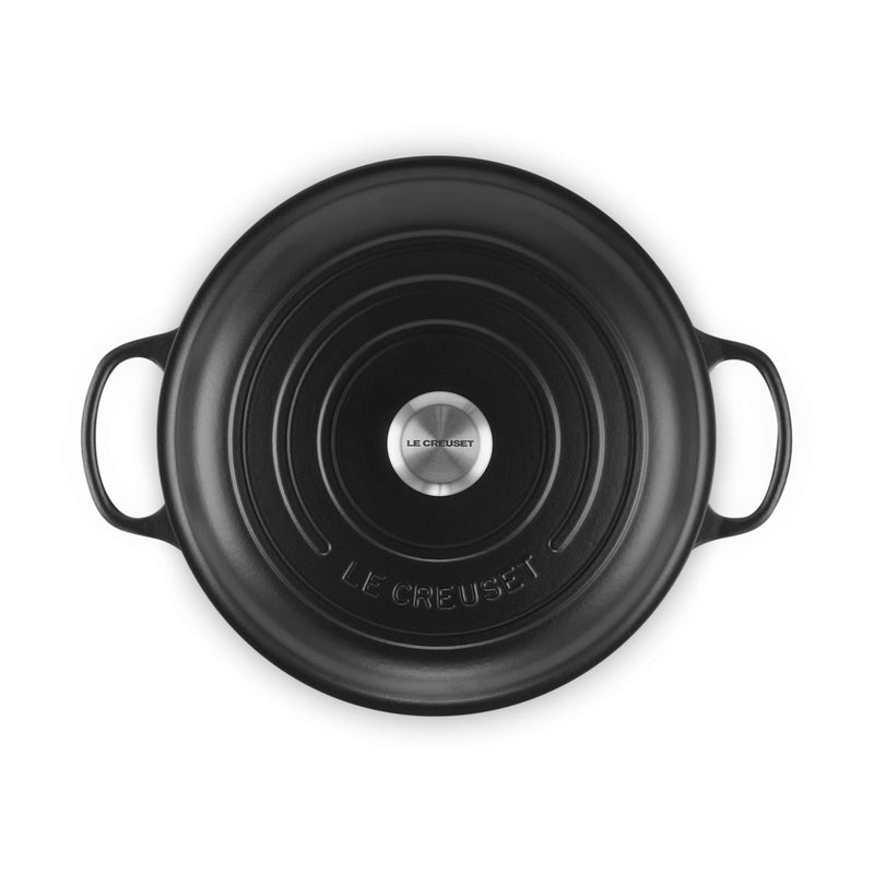 Le Creuset Pfanne Signature Gusseisen-Gourmet-Topf, Ø 30cm, Schwarz matt