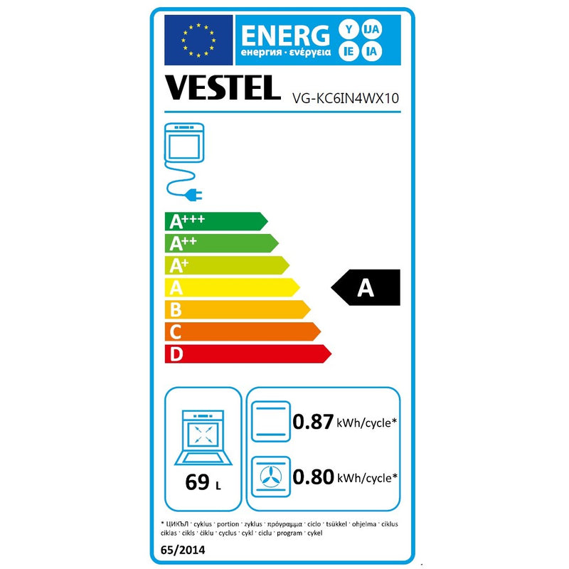 VESTEL KOCHHERD VG-KC6IN4WX10, induction, blanc, 230 / 400V