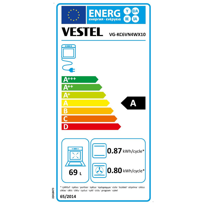 Vestel Kochherd VG-KC6VN4WX10, 230 / 400V, blanc